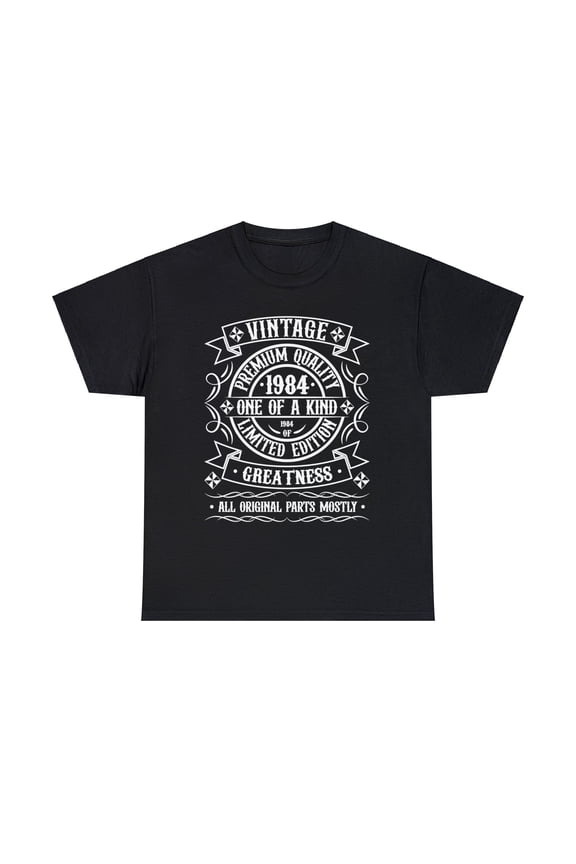 Vintage 1984 T Shirts for Men Retro Funny 1984 Birthday Mens Shirt Plus Size Big and Tall