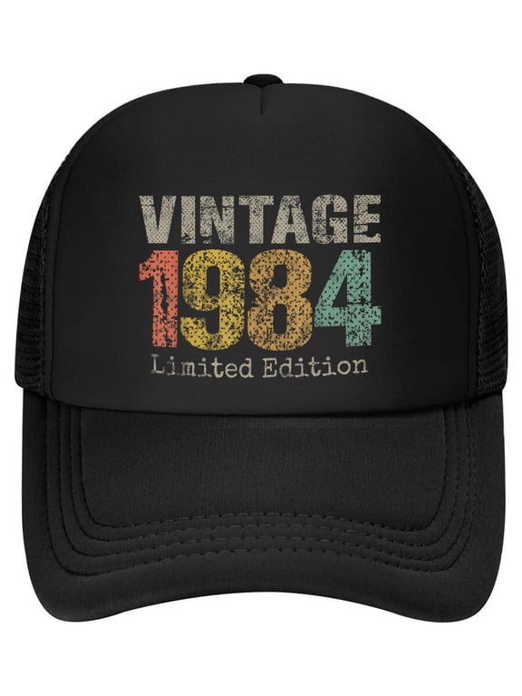 Vintage 1984 Text 42nd Birthday Gift Men Women 42 Year Old Baseball Cap