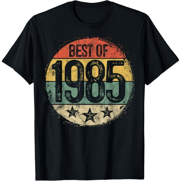 Vintage 1985 40th Birthday Graphic T-Shirt Soft Cotton Crew Neck Gift for Men Women