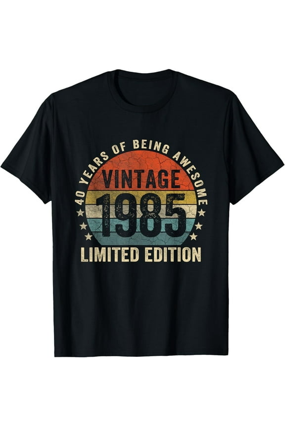 Vintage 1985 Limited Edition 40th Birthday Gifts 40 Year Old T-Shirt