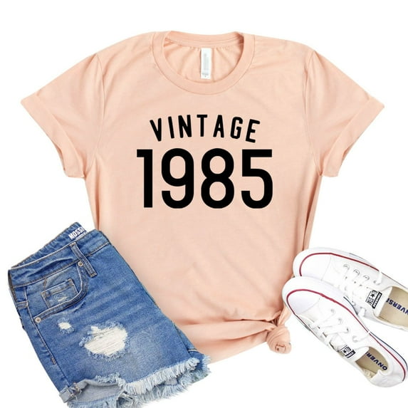 Vintage 1985 Shirt 36Th Birthday Gift Party Tshirt Birth Anniversary Shirts Women's Celebration Tee 36 B'day T-shirt