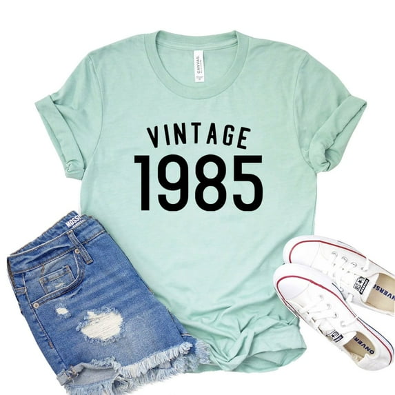 Vintage 1985 Shirt 36Th Birthday Gift Party Tshirt Birth Anniversary Shirts Women's Celebration Tee 36 B'day T-shirt