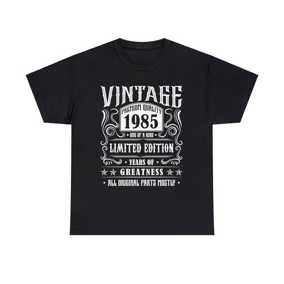 Vintage 1985 T Shirts for Men Retro Funny 1985 Birthday Mens T Shirts Plus Size Big and Tall