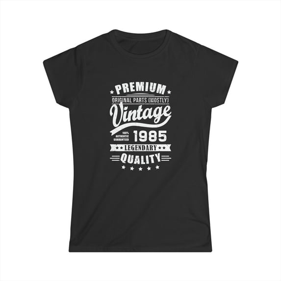 Vintage 1985 T Shirts for Women Retro Funny 1985 Birthday Womens Shirt