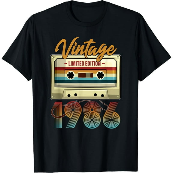 Vintage 1986 38th birthday cassette tape for men women B-day T-Shirt