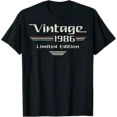 thumbnail image 1 of Vintage 1986 Edition Classic Car 40th Birthday T-Shirt, 1 of 2