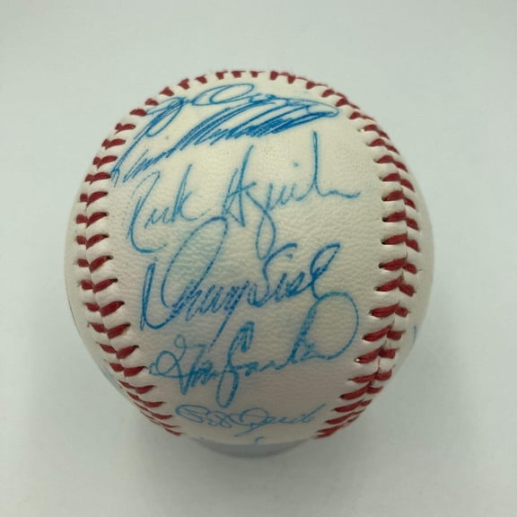Vintage 1986 New York Mets World Series Champs Team Signed Baseball JSA COA