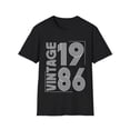 thumbnail image 1 of Vintage 1986 T Shirts for Men Retro Funny 1986 Birthday Mens Shirt, 1 of 4