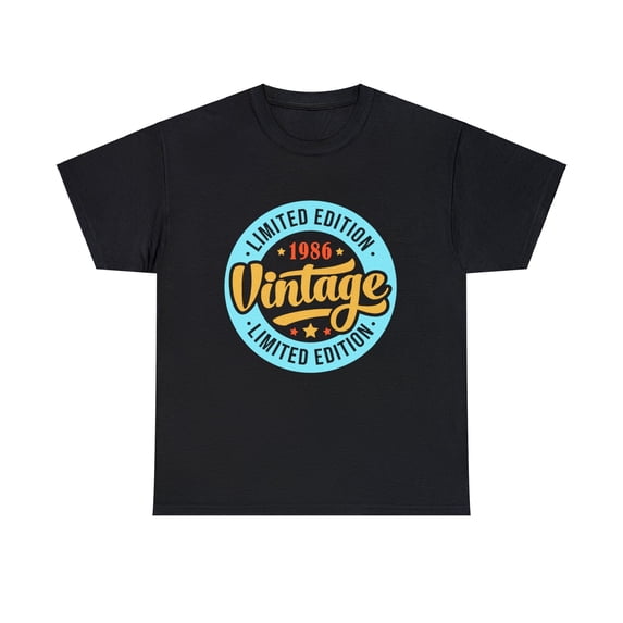 Vintage 1986 TShirt Men Limited Edition BDay 1986 Birthday Mens Tshirts for Men Big and Tall