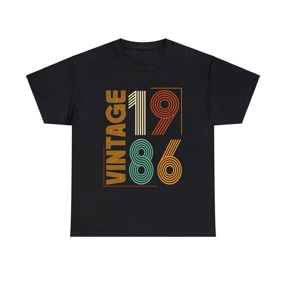Vintage 1986 TShirt Men Limited Edition BDay 1986 Birthday Shirts for Men Plus Size Big and Tall