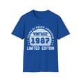 thumbnail image 1 of Vintage 1987 T Shirts for Men Retro Funny 1987 Birthday Shirts for Men, 1 of 4