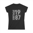 thumbnail image 1 of Vintage 1987 T Shirts for Women Retro Funny 1987 Birthday Womens Shirt, 1 of 4