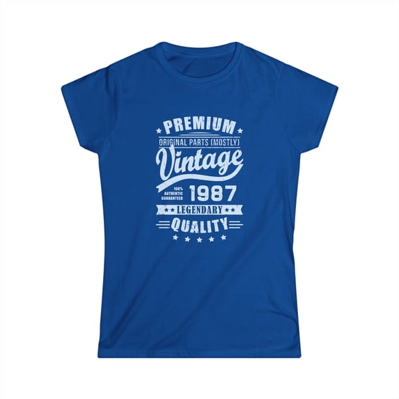 Vintage 1987 T Shirts for Women Retro Funny 1987 Birthday Womens Shirts