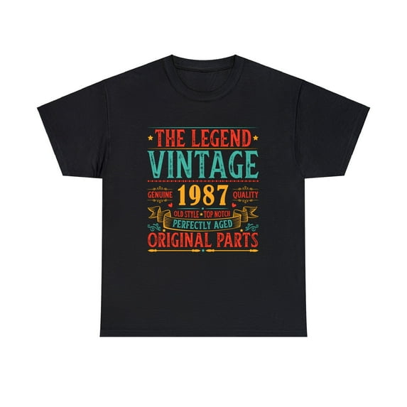 Vintage 1987 TShirt Men Limited Edition BDay 1987 Birthday Shirts for Men Plus Size Big and Tall