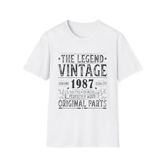 Vintage 1987 TShirt Men Limited Edition BDay 1987 Birthday Shirts for Men