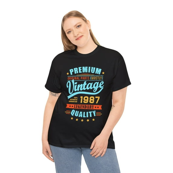Vintage 1987 TShirt Women Limited Edition BDay 1987 Birthday Tshirts Shirts for Women Plus Size