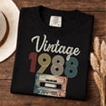 thumbnail image 1 of Vintage 1988 T-Shirt – Retro Cassette Tape Graphic Tee, 80s Nostalgia Printed Shirt, Classic Vintage Style Unisex T-Shirt for Men Women, 1 of 3