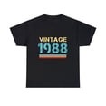 thumbnail image 1 of Vintage 1988 T Shirts for Men Retro Funny 1988 Birthday Big and Tall Tshirts Shirts for Men, 1 of 4