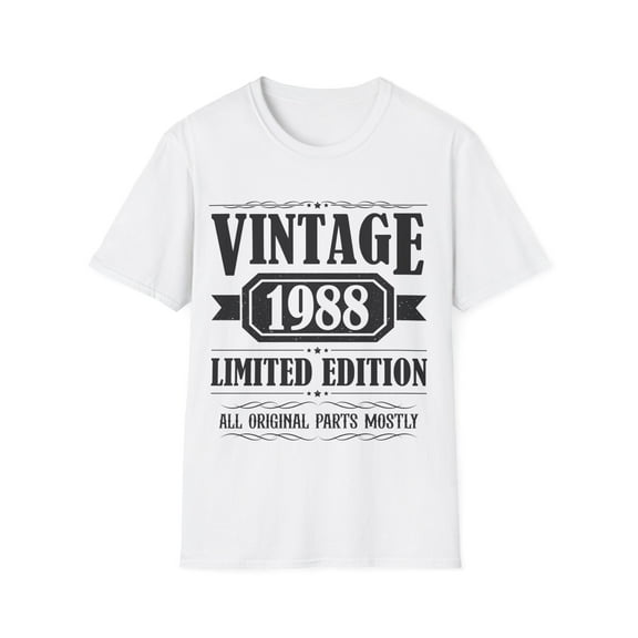 Vintage 1988 T Shirts for Men Retro Funny 1988 Birthday Mens Shirt