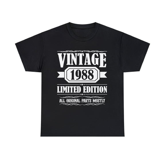 Vintage 1988 TShirt Men Limited Edition BDay 1988 Birthday Mens Tshirts for Men Big and Tall