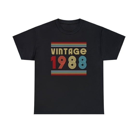 Vintage 1988 TShirt Men Limited Edition BDay 1988 Birthday Shirts for Men Plus Size Big and Tall