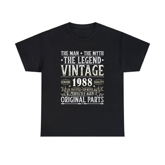 Vintage 1988 TShirt Men Limited Edition BDay 1988 Birthday Shirts for Men Plus Size Big and Tall