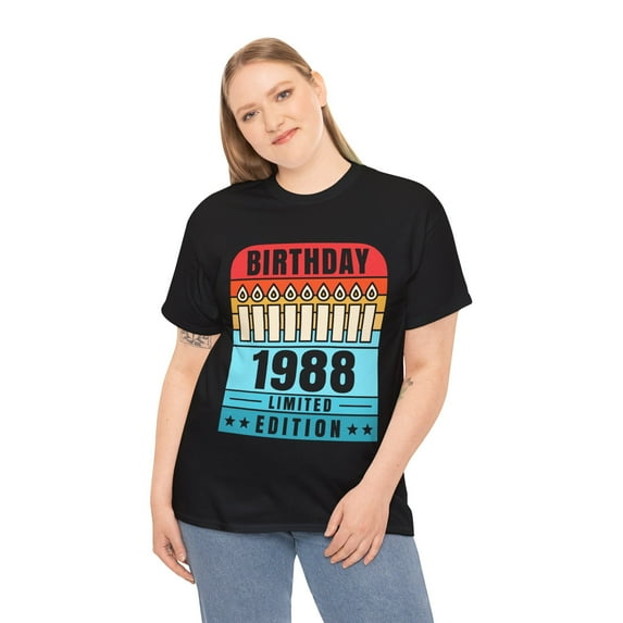 Vintage 1988 TShirt Women Limited Edition BDay 1988 Birthday Plus Size Clothing for Women