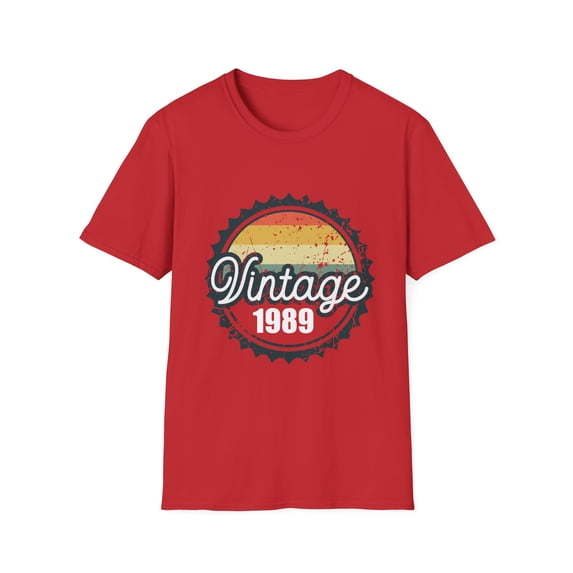 Vintage 1989 30th Birthday Party 30th Birthday | Cheers To 30 Years | Vintage | Custom | Vintage Unisex Softstyle T-Shirt