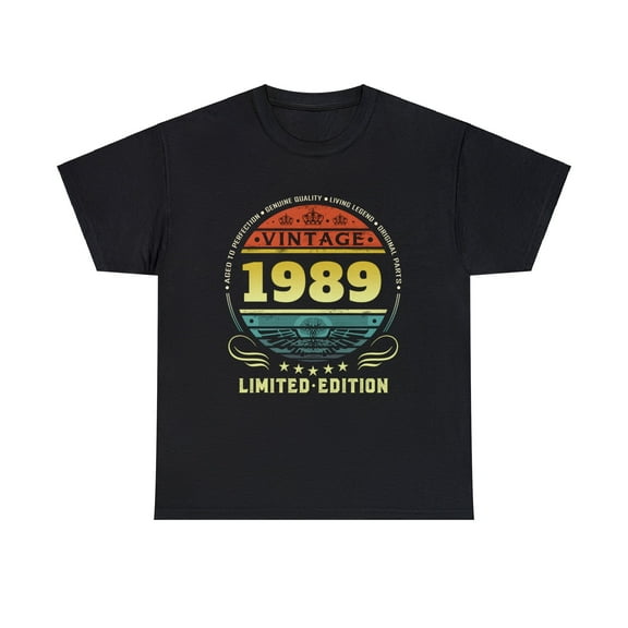 Vintage 1989 Limited Edition 1989 Birthday Shirts for Men Men Shirts Big and Tall Plus Size
