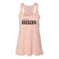 thumbnail image 1 of "Vintage 1990, 30th Birthday, Born In 1990, Soft Bella Canvas, Sublimation, 30 Years Old, 30 Tank, Gift For Her, Racerback, Birthday Gift, Peach, EXTRA SMALL", 1 of 1