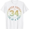 thumbnail image 1 of Vintage 1990 One of a Kind 34th Birthday 34 Year Old Gifts T-Shirt, 1 of 2