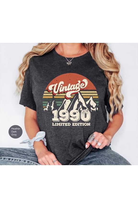 Vintage 1990 Shirt, Birthday For Men, Birthday Best Friend Shirt, Nineties Shirt, Birthday ,&nbsp;Born&nbsp;in&nbsp;1990, 1990 Birthday&nbsp;Sweatshirt Tshirt All Size S-5XL