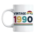 thumbnail image 1 of Vintage 1990 feat Retro Sunset with Mountain, Birth Year Coffee & Tea Mug (11oz), 1 of 6