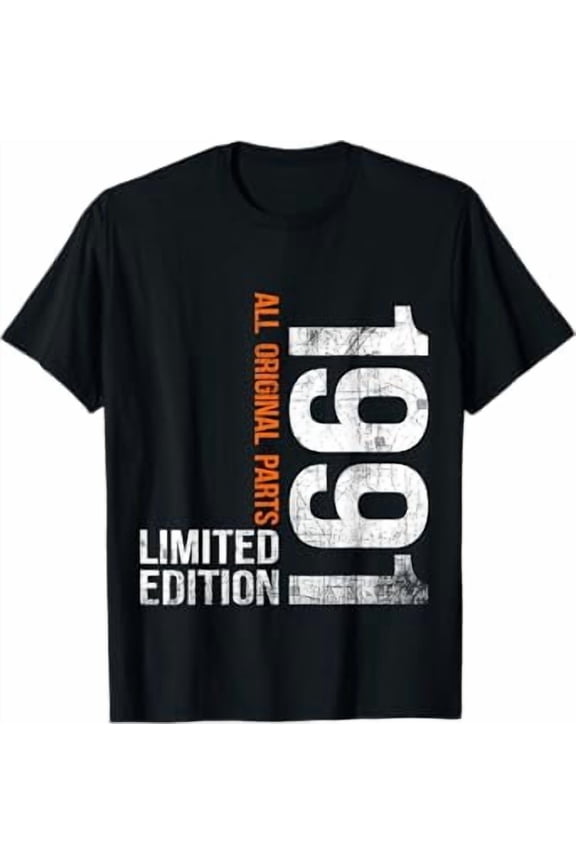 Vintage 1991 34th Birthday Gifts Men Women 34 Years Old T-Shirt