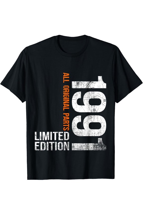 Vintage 1991 35Th Birthday Gifts 35 Years Old Shirt BLACK Unisex S-5XL Hot Trending Shirt