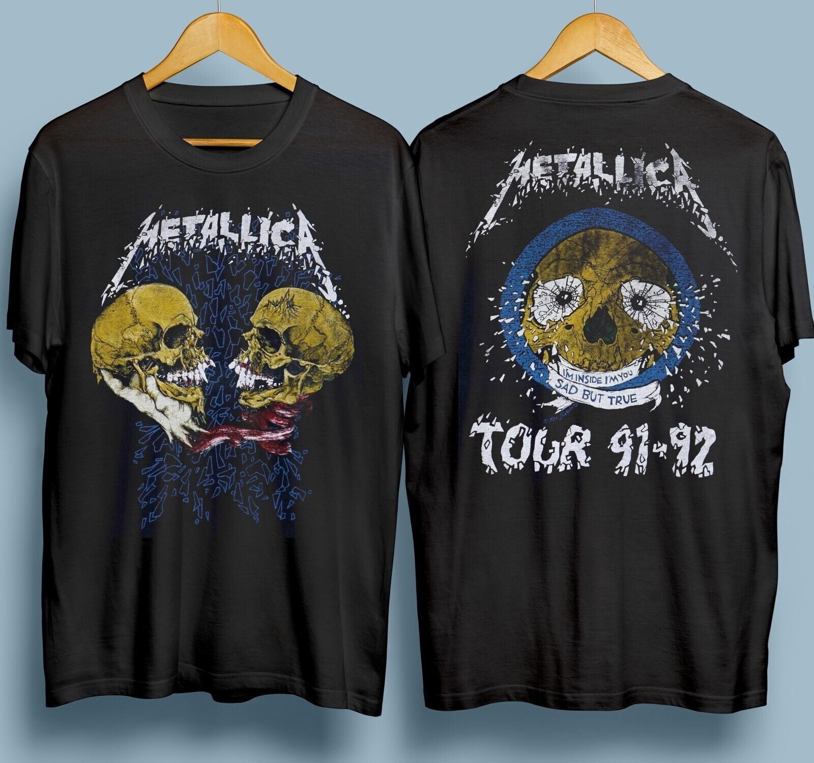 Vintage 1991 Metallica Sad But True Tour Rock Concert Band Music T 