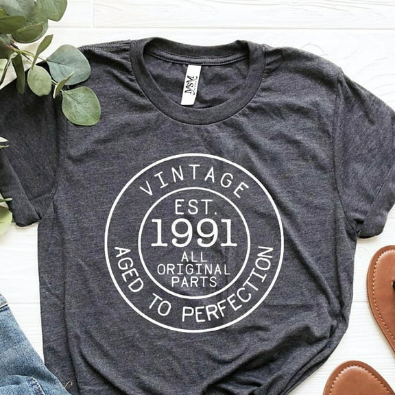 Vintage 1991 Shirt, Est 1991, 30Th Birthday, 30Th Birthday Gift, 30Th Birthday Party, 30Th Birthday Shirt, 1991 T-Shirt, Vintage 1991 Tee Unisex S-5XL Hot Trending Shirt, Vintage Birthday Gift