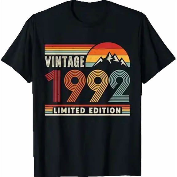 Vintage 1992 Edition Retro 34th Birthday 34 Yrs Old T-Shirt