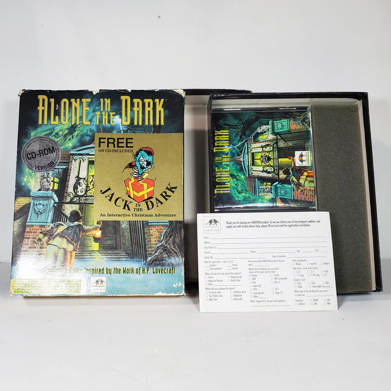 Vintage 1993 Alone in the Dark 1 PC Game Big Box CD-ROM