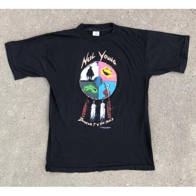 Vintage 1993 Neil Young Booker T & The MG’s Tour T Shirt XL Bob Dylan