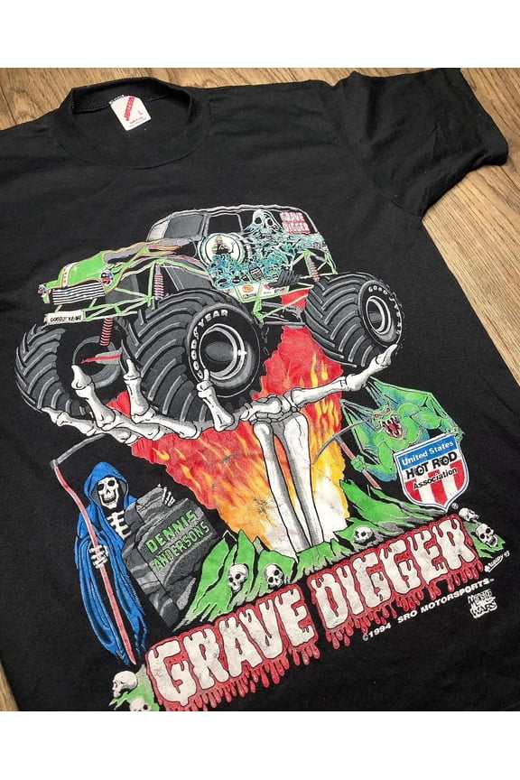 Vintage 1994 Motorsports Grave Digger Unisex Tshirt For Men Women