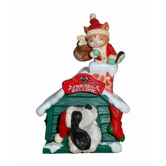 Vintage 1994 Santa Claus is Coming (Kitten) Enesco Christmas Tree Ornament 595209