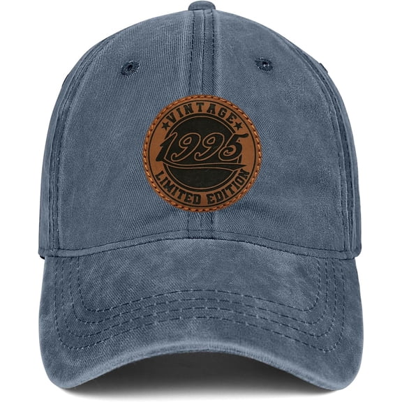 Vintage 1995 30th Birthday Gifts for Men Women Funny Adjustable Washed Leather Patch Baseball Cap Gift Ideas