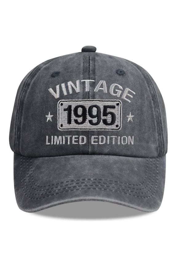 Vintage 1995 Limited Edition Hats for Men Women, Adjustable Embroidered Baseball Cap