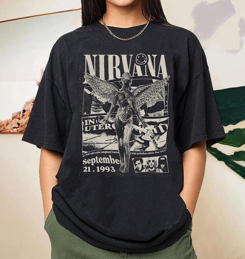 Camicia Nirvana Vintage XL "From The Muddy Banks 1996" - Nuovo Fondo Di Magazzino Anni 90