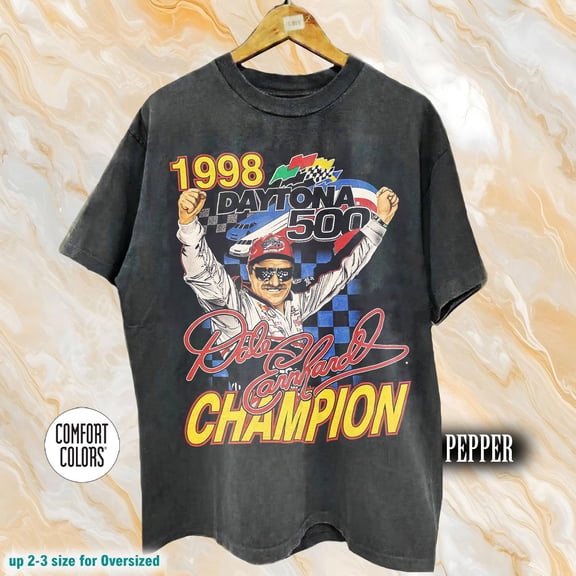 Vintage 1998 Daytona 500 Dale Earnhardt T-Shirt, Nascar Racing Shirt, Retro 90s Racing Graphic Shirt.