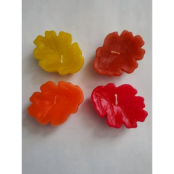 Vintage 1999 Fall Colors Leaf Floating Candles 4Pcs X 2 Boxes Free Shipping