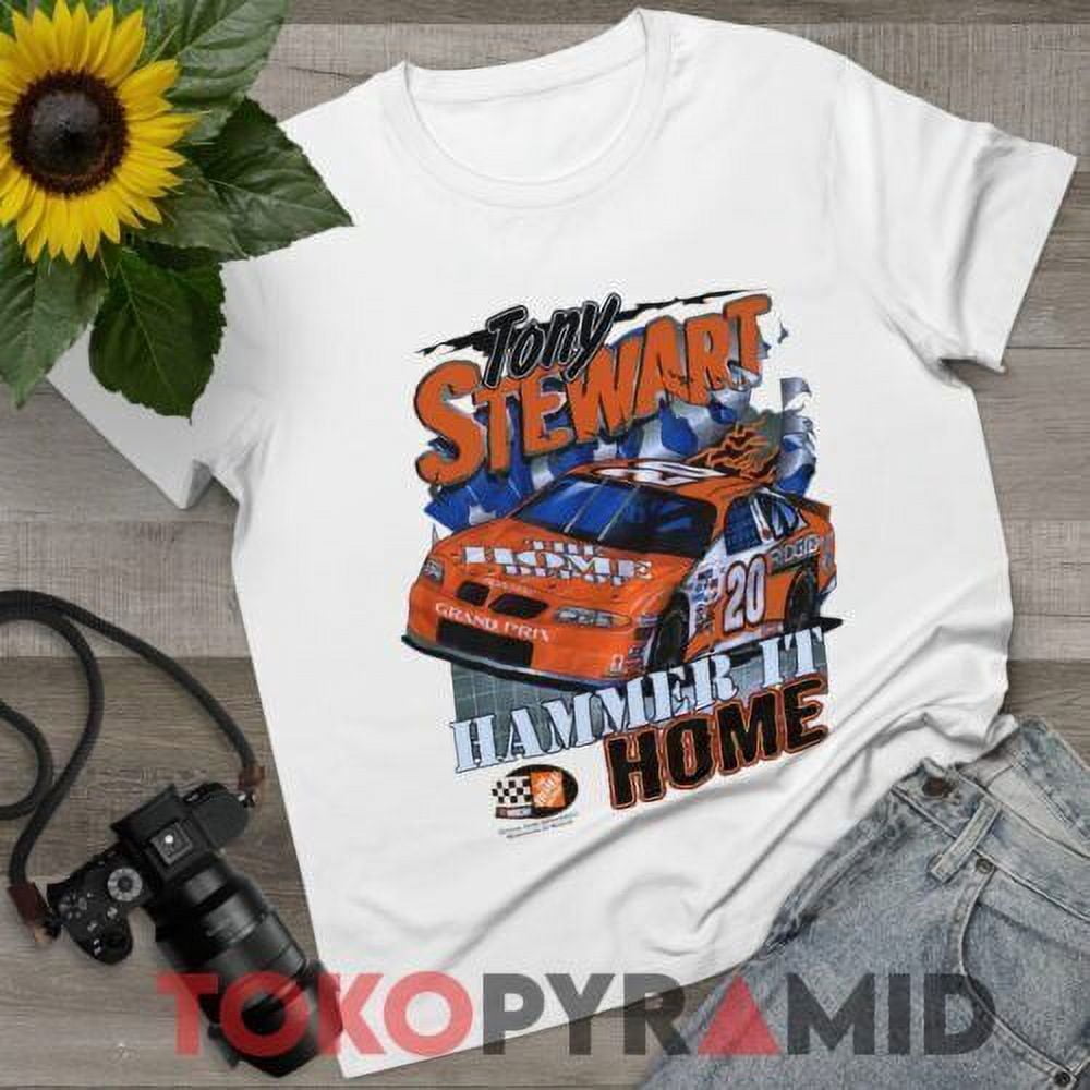 Vintage 1999 Nascar Tony Stewart Home Depot Hammer It Home Shirt Full