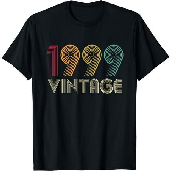 Vintage 1999 TShirt 25th Birthday Gifts 25 Years Old T-Shirt