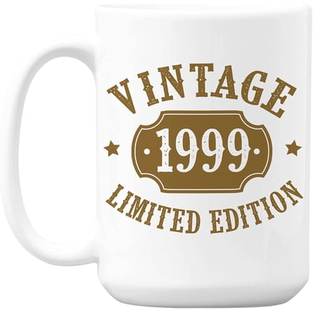Vintage 1999 feat. a Classic Number Plate, Birth Year Coffee & Tea Mug (15oz)